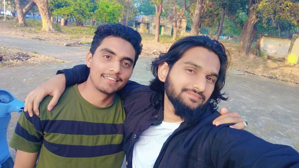 Shaik Gaffar Ali with a friend outdoors